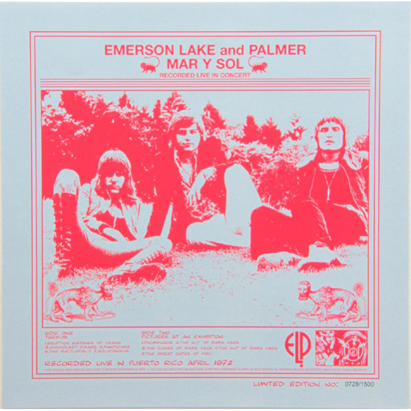 Mar Y Sol - Recorded Live In Concert - Emerson Lake And Palmer - LP