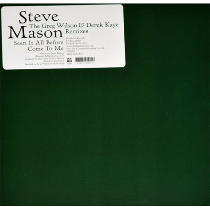 Seen It All Before / Come To Me (The Greg Wilson & Derek Kaye Remixes) - Steve Mason - 12"