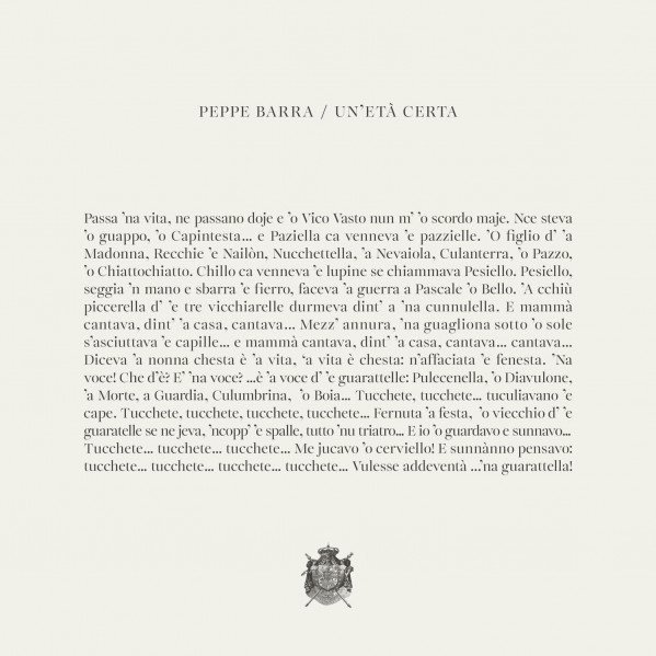 Un' EtÃ  Certa - Barra Peppe - LP