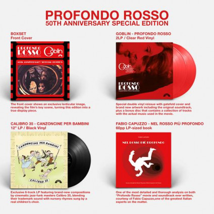 Profondo Rosso (50Th Anniversary Boxset) (2 Lp + Libro 60 Pg. Limited Edt.) - O.S.T.-Profondo Rosso - LP